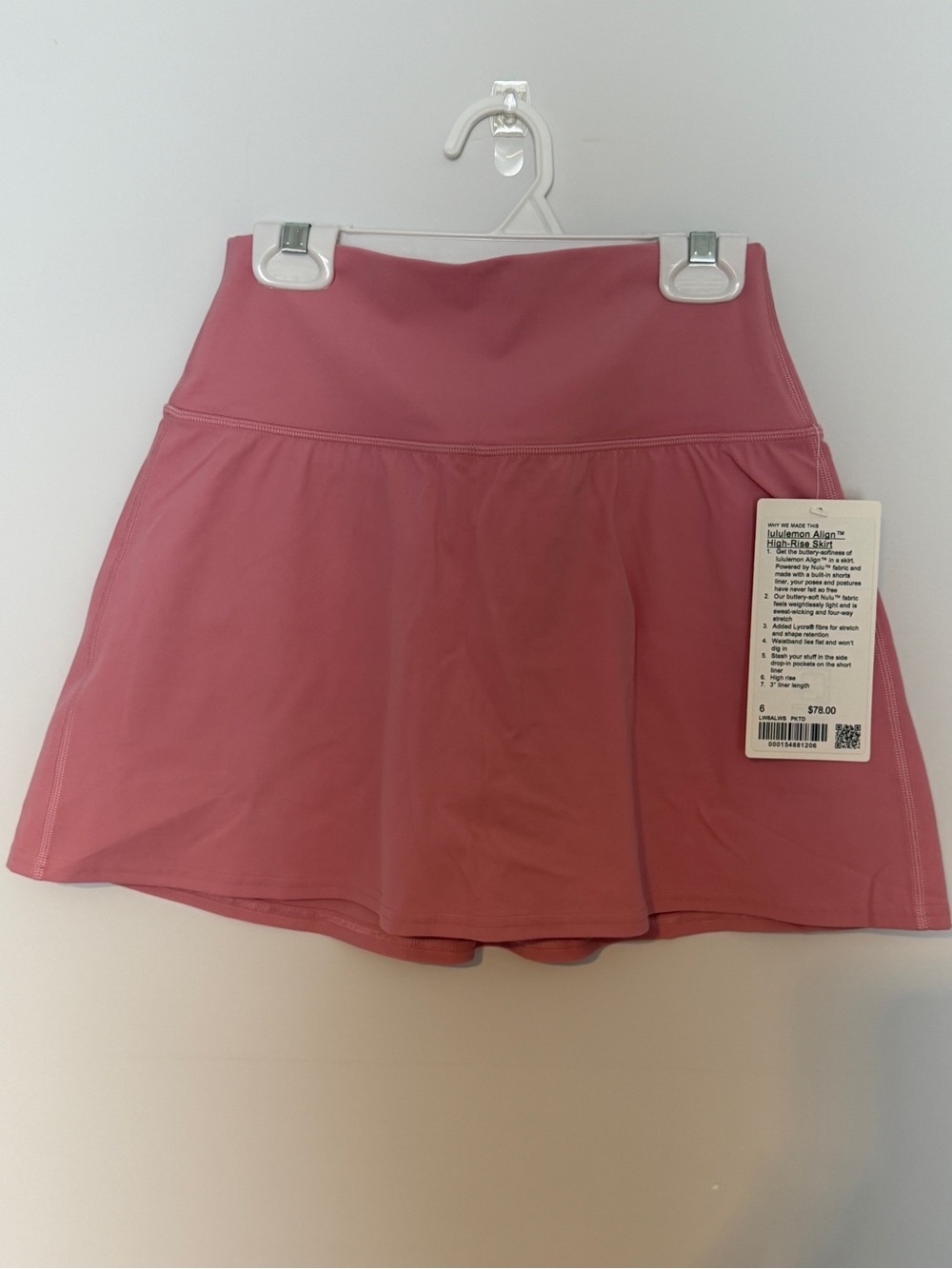 NWT Lululemon Align High-Rise Skirt Pink Tide Size 6